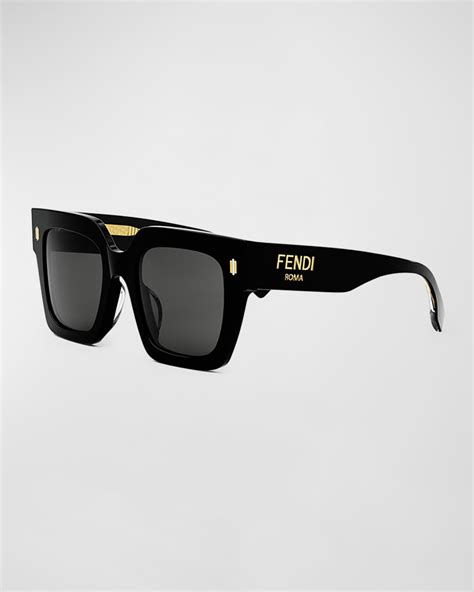 fendi roma square acetate sunglasses|fendi unisex sunglasses.